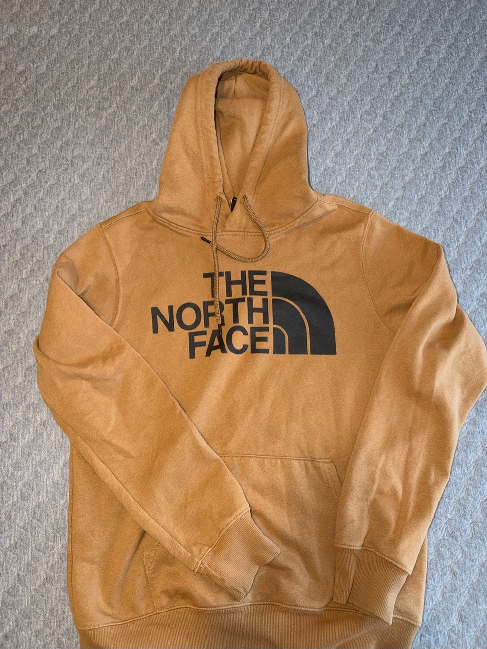 The North Face Caramel Hooded Sweatshirt with Black Logo
